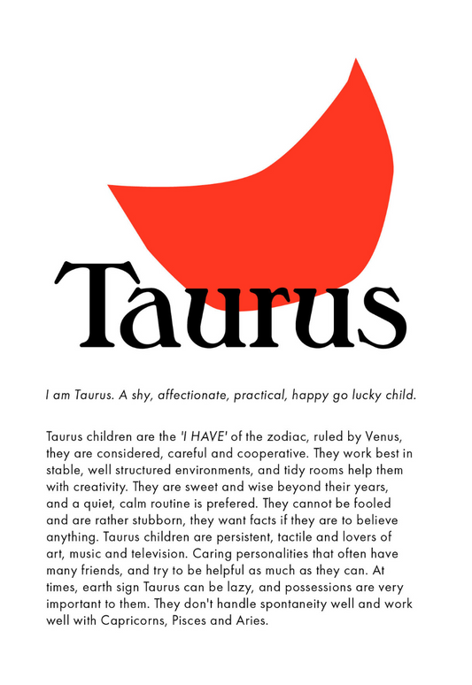 Zodiac Print Taurus