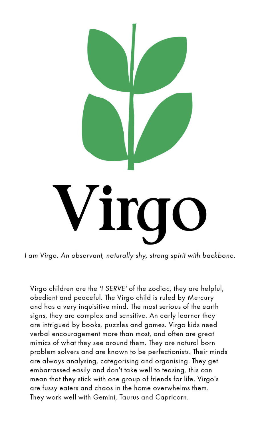 Zodiac Print Virgo