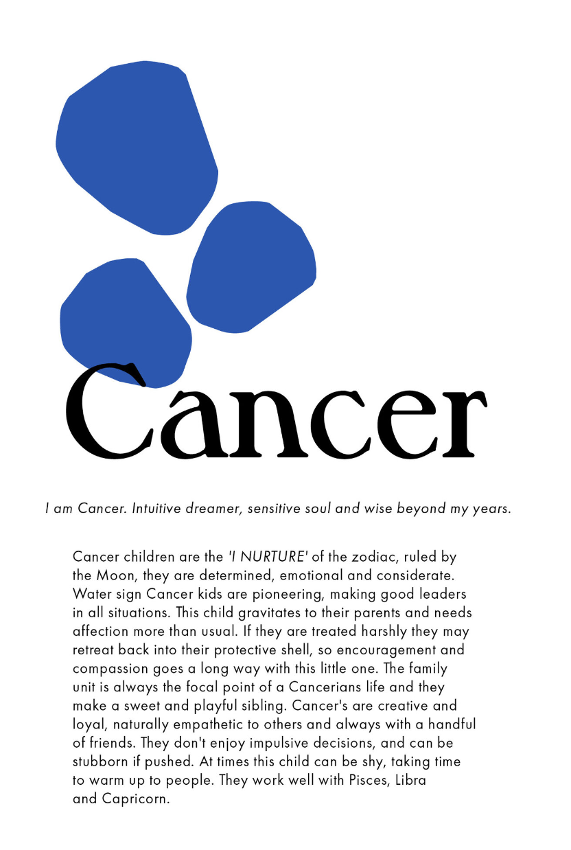 Zodiac Print Cancer