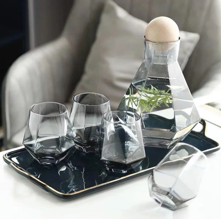 Soleil Carafe Set Charcoal (5pc)