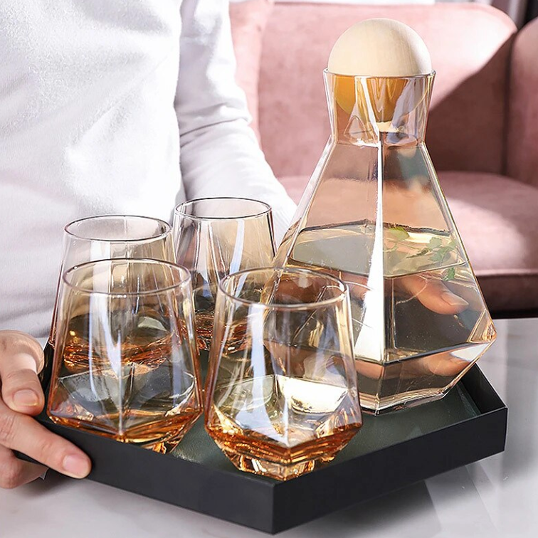 Soleil Carafe Set Gold (5pc)