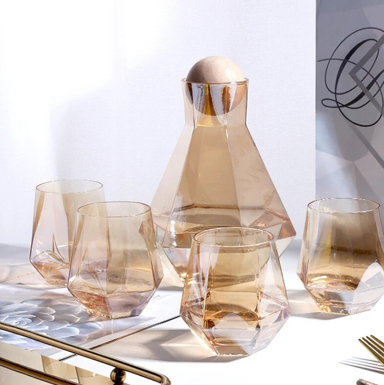 Soleil Carafe Set Gold (5pc)