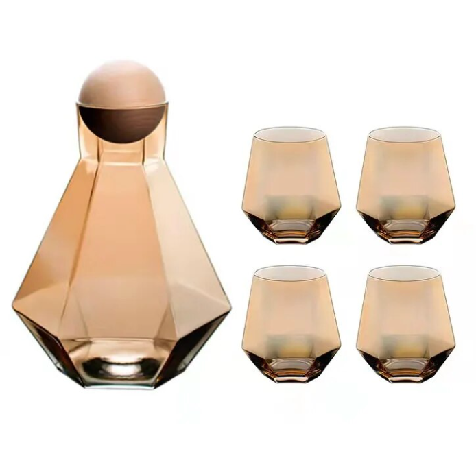 Soleil Carafe Set Gold (5pc)