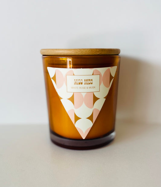 Miso Miso Scented Candle - White Rose & Musk