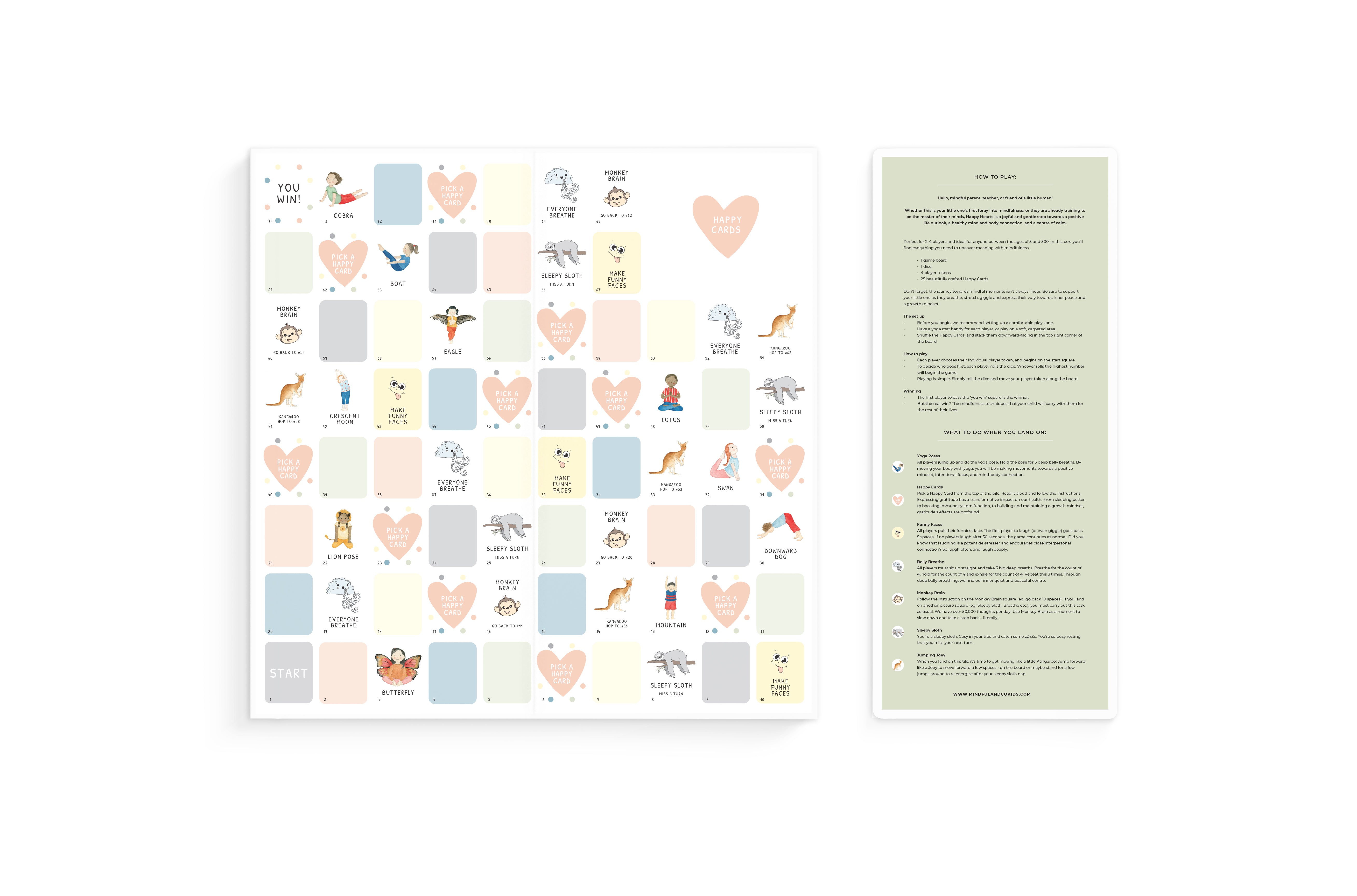 Mindful and Co Kids Happy Hearts Board Game